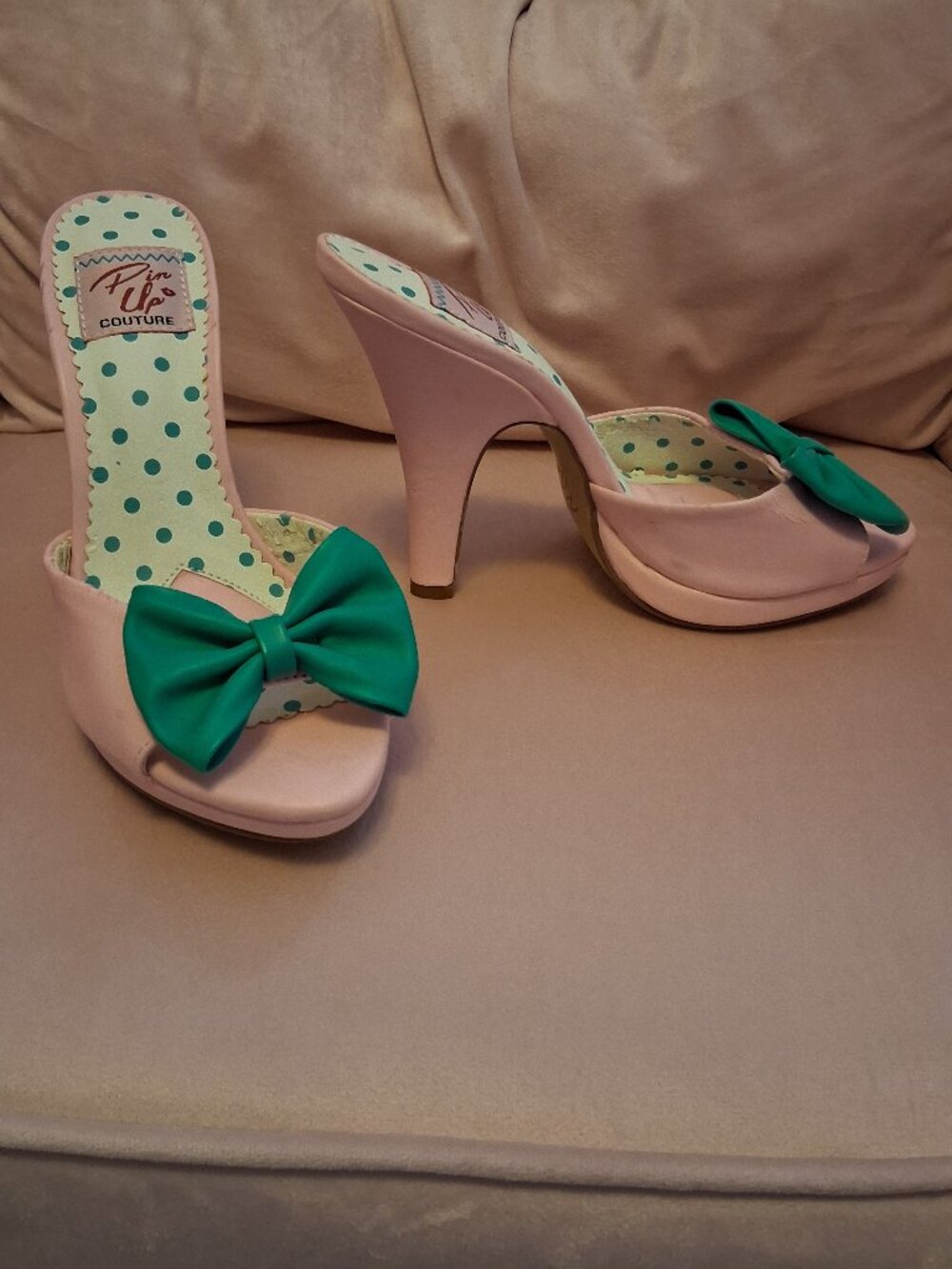 Pin Up Pink Sexy Heels, 6, Vintage